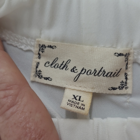 White Palazzo Pants with Pink Marble Design Wide Leg High Rise Bohemian Artsy - Picture 2 of 12